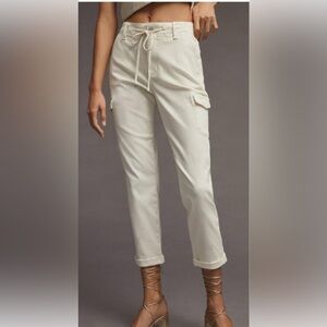 Paige denim Christy mid rise straight cargo utility jeans pants 25 $225